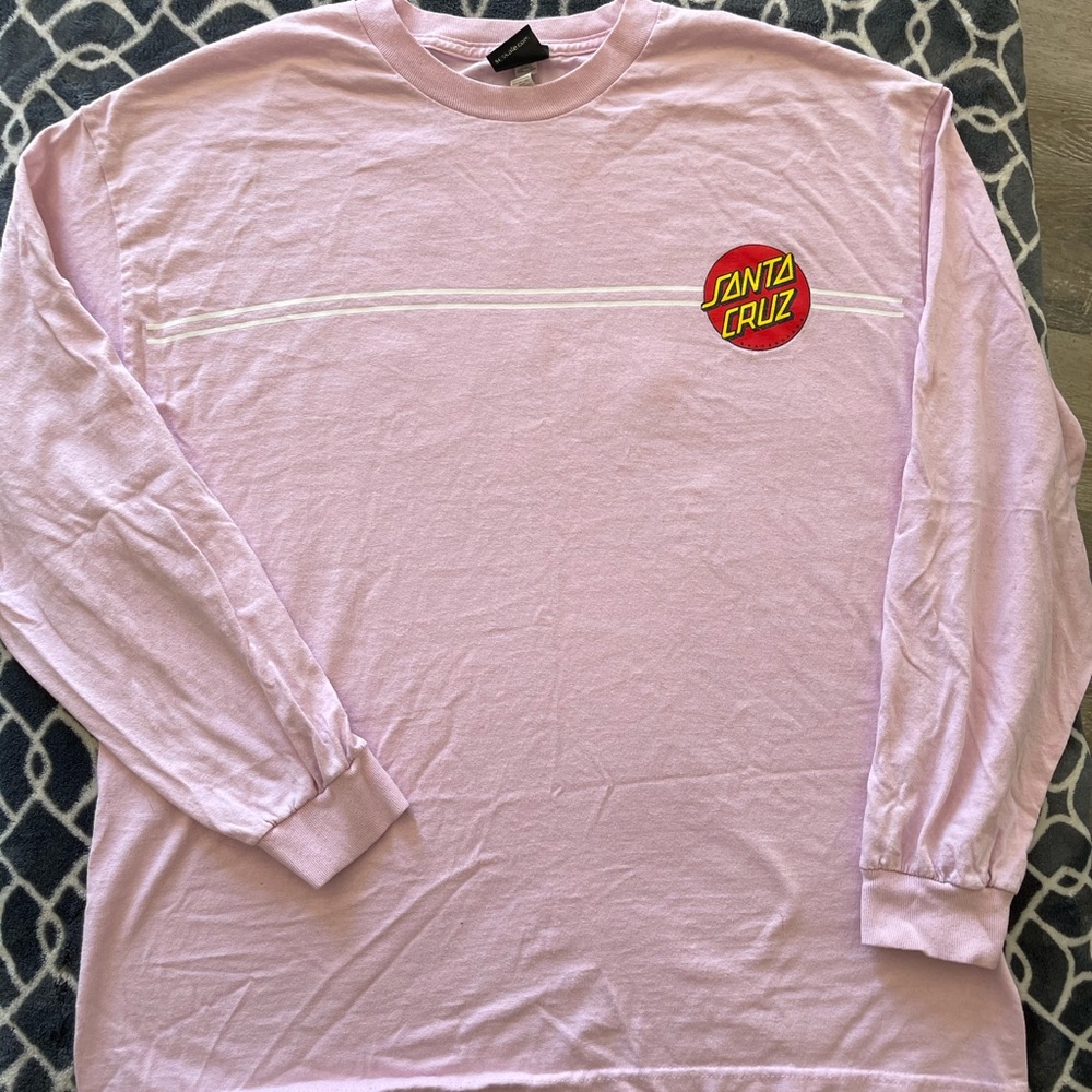 Pink Long Sleeve T-Shirt Santa Cruz XL